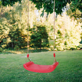 Maxbell Kids Swing Set Red Plastic Tree/Beam Swing Seat w.Rope+Hanging Strap+Snap Hook