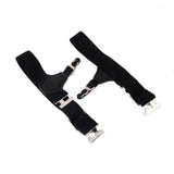 Maxbell 4xMen's Uniform Sock Garters Adjustable Garters One Pair Black