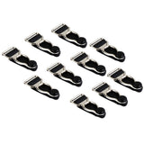 Maxbell 30pcs Men's Garter Belt Clips Hooks Grips Black and White