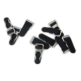 Maxbell 30pcs Men's Garter Belt Clips Hooks Grips Black and White