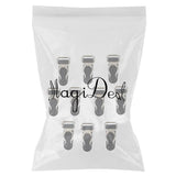 Maxbell 30pcs Men's Garter Belt Clips Hooks Grips Black and White