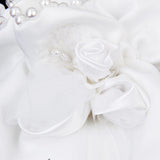 Maxbell 3xSatin Pearl Rhinestone Wedding Bridal Dolly Bag Handbag Ivory 22.5x17cm