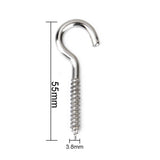 Maxbell 20x10pcs Mini Eye Pins Screw Hook House Curtain Net Wire Hanging Hook 55x3.8mm