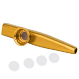 Maxbell Musical Instrument Aluminium Alloy Kazoo with Diaphragm-Golden