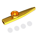 Maxbell Musical Instrument Aluminium Alloy Kazoo with Diaphragm-Golden