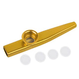 Maxbell Musical Instrument Aluminium Alloy Kazoo with Diaphragm-Golden