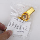 Maxbell Musical Instrument Aluminium Alloy Kazoo with Diaphragm-Golden