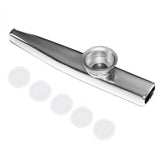 Maxbell 6xAluminium Alloy Kazoo with Diaphragm Silver