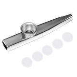 Maxbell 6xAluminium Alloy Kazoo with Diaphragm Silver