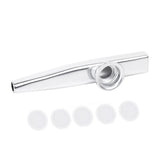 Maxbell 6xAluminium Alloy Kazoo with Diaphragm Silver