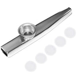 Maxbell 6xAluminium Alloy Kazoo with Diaphragm Silver
