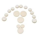 Maxbell 3xClarinet Pads Bb Key 17pcs Ivory