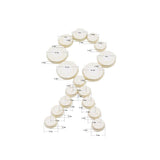 Maxbell 3xClarinet Pads Bb Key 17pcs Ivory