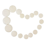Maxbell 3xClarinet Pads Bb Key 17pcs Ivory
