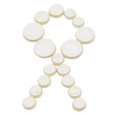 Maxbell 3xClarinet Pads Bb Key 17pcs Ivory