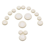 Maxbell 3xClarinet Pads Bb Key 17pcs Ivory