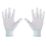 Maxbell 20x1 Pair Nylon Quilting Gloves for Machine Quilters Quilting Sewing M White