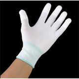 Maxbell 20x1 Pair Nylon Quilting Gloves for Machine Quilters Quilting Sewing M White