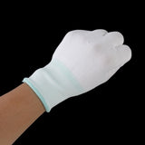 Maxbell 14x1 Pair Nylon Quilting Gloves for Machine Quilters Quilting Sewing M White