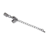 Maxbell 2x12 Cord Crimp End Caps Bail Tip Lobster Clasp Tail Extender Chain DIY Findings