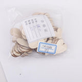 Maxbell 3xNatural Wood Heart Embellishments Weddings Decor Craft 30x3mm 50pcs