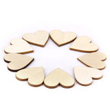 Maxbell Plain Wooden Love Heart CRAFT CARD MAKING SCRAPBOOKING 50pcs 30mm & 10pcs 80mm