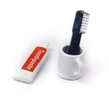 Maxbell 1/12 Dollhouse Miniature Bathroom Furniture Toothbrush Toothpaste Set