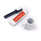 Maxbell 1/12 Dollhouse Miniature Bathroom Furniture Toothbrush Toothpaste Set