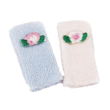 Maxbell 1/12 Dollhouse Miniature Bathroom Furniture Pink Blue Towels Set Accessory
