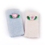 Maxbell 1/12 Dollhouse Miniature Bathroom Furniture Pink Blue Towels Set Accessory