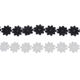 Flower Lace Trim DIY Sewing Applique 3 Yards 4.5cm Wide Black