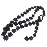 Flower Lace Trim DIY Sewing Applique 3 Yards 4.5cm Wide Black