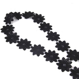 Flower Lace Trim DIY Sewing Applique 3 Yards 4.5cm Wide Black