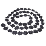 Flower Lace Trim DIY Sewing Applique 3 Yards 4.5cm Wide Black