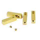 Maxbell 2x 2 PAIRS GOLD METAL AGLETS FOR YEEZY SHOE LACES TIPS DIY REPLACEMENT SCREW ON