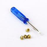 Maxbell 2x 2 PAIRS GOLD METAL AGLETS FOR YEEZY SHOE LACES TIPS DIY REPLACEMENT SCREW ON