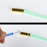 Maxbell 2x 2 PAIRS GOLD METAL AGLETS FOR YEEZY SHOE LACES TIPS DIY REPLACEMENT SCREW ON