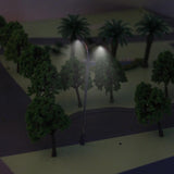 Maxbell 20 MODEL DOUBLE LED LIGHTS METAL LAMP POST TRAIN GARDEN PARK STREET SCENERY N