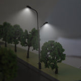 Maxbell 2x 10 Model Railway Train Architecture Dual/Single Lamp Post Street Light LEDs N