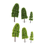 Maxbell 4xPagoda Trees Model Train Railroad Scenery 1/150 20pcs Dark and Light Green