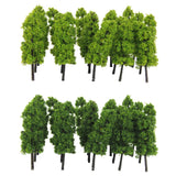 Maxbell 4xPagoda Trees Model Train Railroad Scenery 1/150 20pcs Dark and Light Green