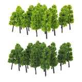 Maxbell 4xPagoda Trees Model Train Railroad Scenery 1/150 20pcs Dark and Light Green