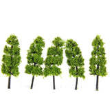 Maxbell 4xPagoda Trees Model Train Railroad Scenery 1/150 20pcs Dark and Light Green