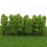 Maxbell 4xPagoda Trees Model Train Railroad Scenery 1/150 20pcs Dark and Light Green