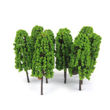 Maxbell 6xPagoda Trees Model Train Railroad Scenery 1:150 20pcs Dark and Light Green