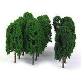 Maxbell 6xPagoda Trees Model Train Railroad Scenery 1:150 20pcs Dark and Light Green