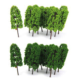 Maxbell 4xPagoda Trees Model Train Railroad Scenery 1:150 20pcs Dark and Light Green
