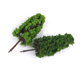 Maxbell 6xPagoda Trees Model Train Railroad Scenery 1:150 20pcs Dark and Light Green