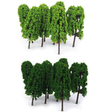 Maxbell 6xPagoda Trees Model Train Railroad Scenery 1:150 20pcs Dark and Light Green