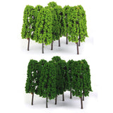 Maxbell 6xPagoda Trees Model Train Railroad Scenery 1:150 20pcs Dark and Light Green